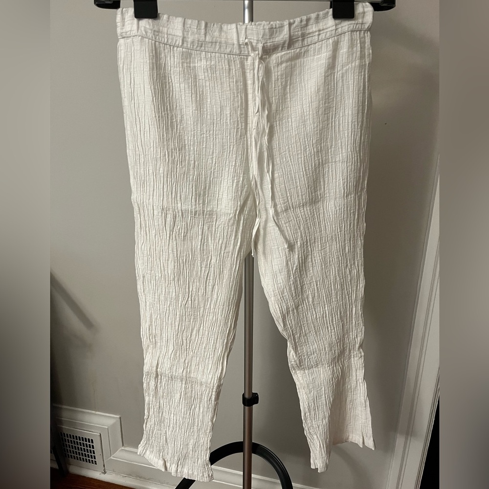 Zara White Cropped Pants